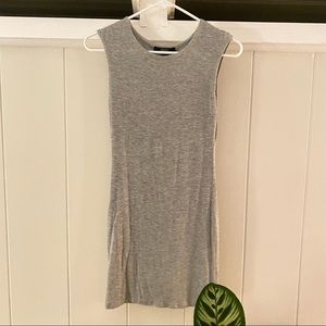 Grey Cotton Bodycon Dress